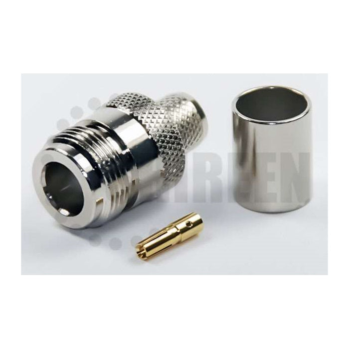 Conector Tipo N Hembra para cables RG8U/RG213/LMR400/RFC400...