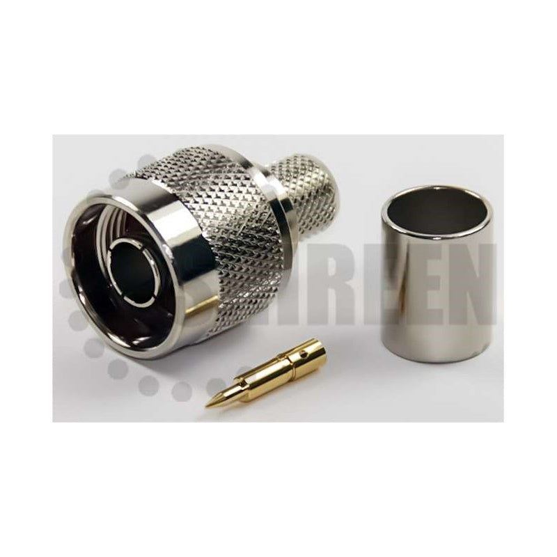 Conector Tipo N Macho de Roscado Inverso para cables RG8U/RG213/RFC400...