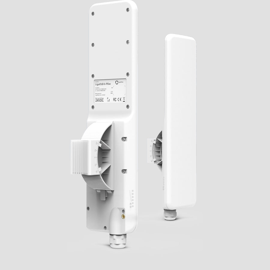 LigoDLB 6-90ac. Estación Base en 6 GHz, 802.11ac con Antena Sectorial de 18 dBi, 90°.