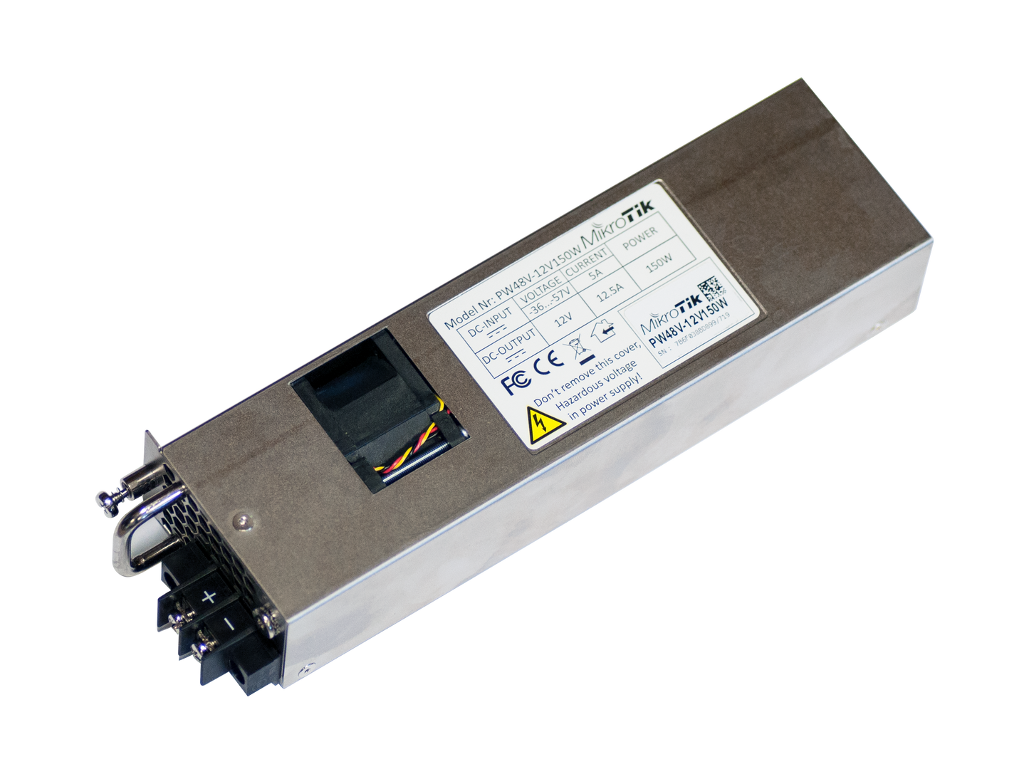 Fuente de alimentación intercambiable de 48V, 150W para CCR1072, CCR2216 y CRS518 (PW48V-12V150W)
