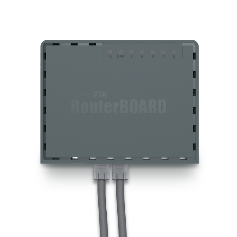 hEX S (RB760IGS) - Router de 5 ptos. Gigabit Ethernet, SFP, USB, microSD. RouterOS L4