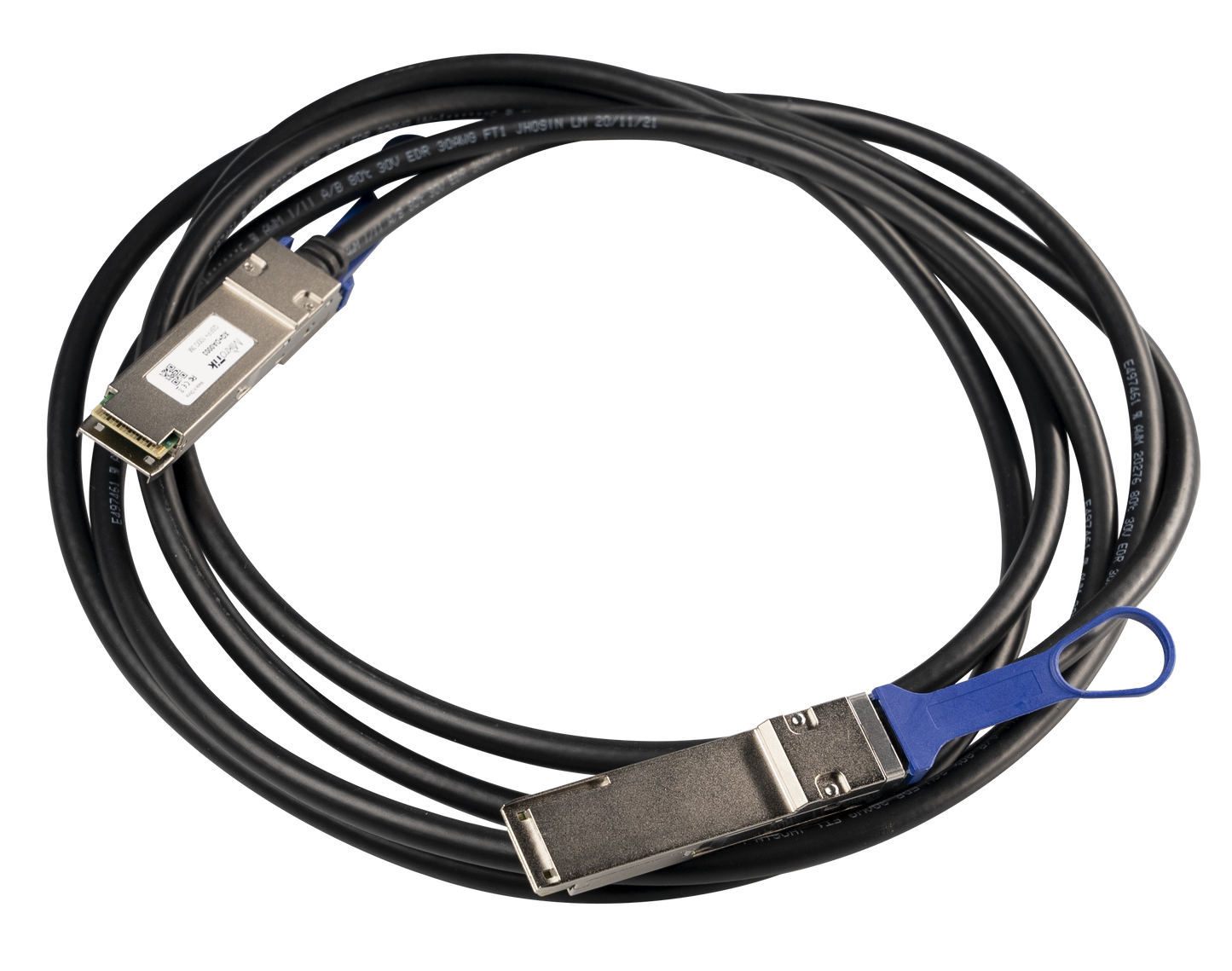 XQ+DA0003 - Jumper para fibra óptica SFP/QSFP28, 40/100 Gbps. Longitud de 3 m