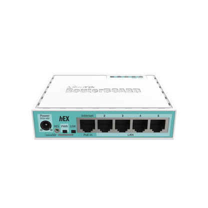 hEX Router (RB750GR3) - Router Ethernet de 5 ptos. Gigabit con RouterOS L4.