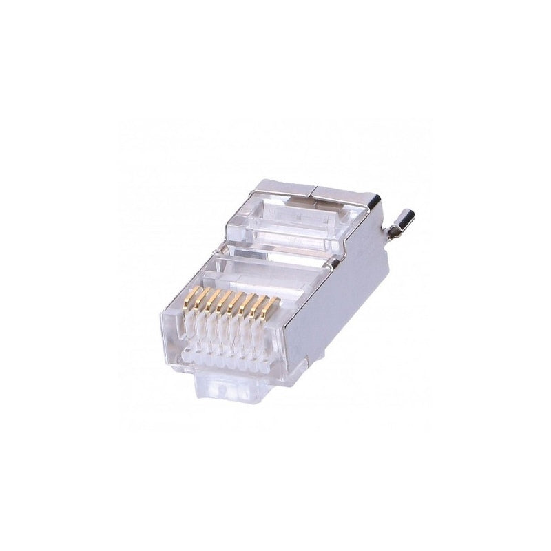 Conector RJ45 Blindado para cable UTP/FTP Cat5E - Por pieza.
